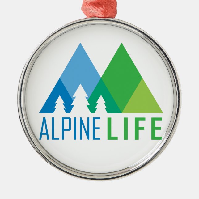 Alpine Life Metal Tree Decoration (Front)
