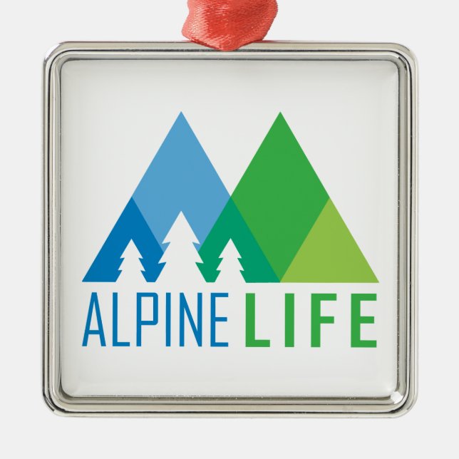 Alpine Life Metal Tree Decoration (Front)