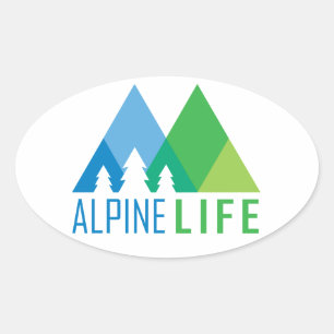 Alpine Life Oval Sticker