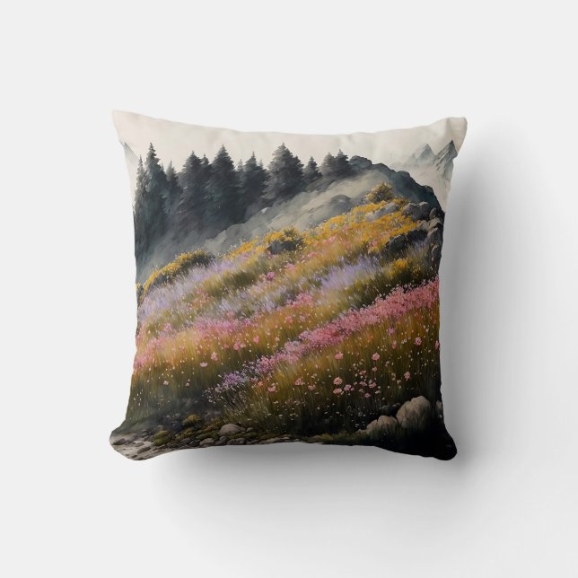 Alpine Meadow Art Work Cushion (Front)