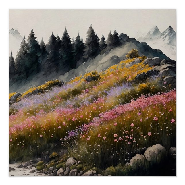 Alpine Meadow Art Work Poster (Front)