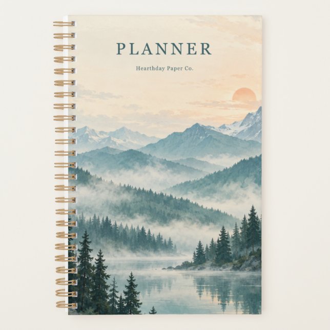 Alpine Morning Mountain Planner (Front)
