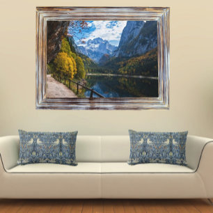 Alpine Mountain Lake Gosauseen Lake Austria    Canvas Print