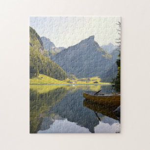 Alpine Mountain Lake in Switzerland Jigsaw Puzzle