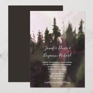Alpine Mountain Wedding   Invitation