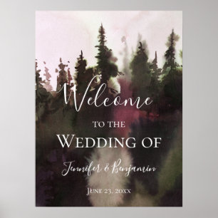 Alpine Mountain Welcome to Our Wedding   Poster