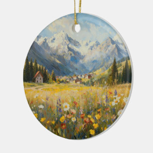 Alpine Mountain Wildflower Ornament