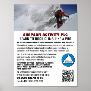 Alpine Mountaineer, Hiking and Climbing Advert Poster