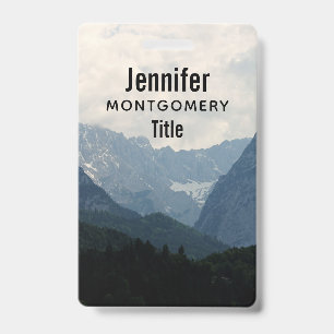 Alpine Mountains Country Nature Photo  ID Badge