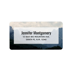 Alpine Mountains Country Nature Photo Label