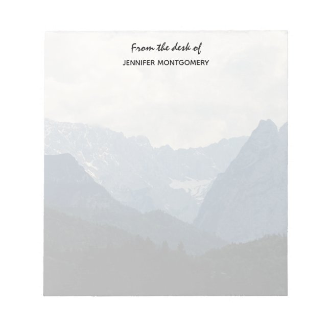 Alpine Mountains Nature Photo Country Notepad (Front)