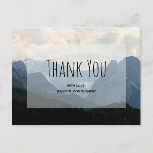 Alpine Mountains Nature Photo Country Thank You Postcard
