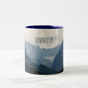 Alpine Mountains Nature Photo Country Two-Tone Coffee Mug