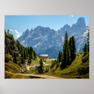 Alpine Mountains, scenic landscape photograph Poster