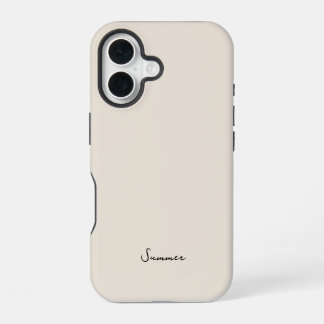 Alpine Oat Beige Aesthetic iPhone 16 Case