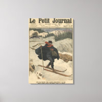 Alpine postmen using ski