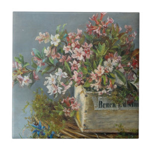 Alpine Roses in a Window Box – Andreas Lach Tile