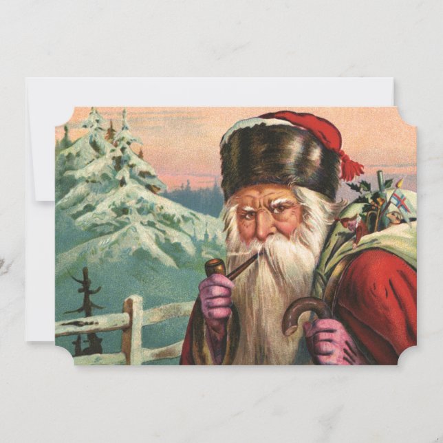 Alpine Santa Holiday Card (Front)