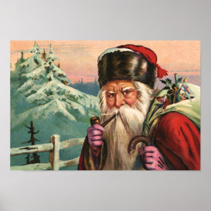 Alpine Santa Poster