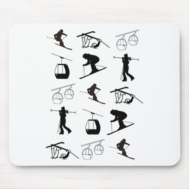 Alpine Ski  Mouse Mat (Front)