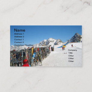 Alpine Ski Resort, Alps Austria Business Card