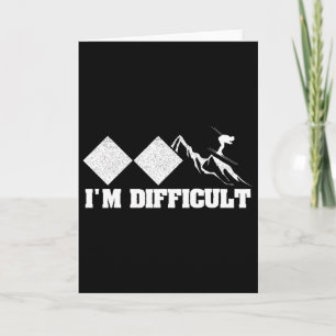 Alpine Ski Slope Downhill Skiing Skier Sport I'm D Card