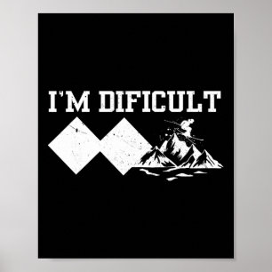 Alpine Ski Slope Downhill Skiing Skier Sport I'm D Poster