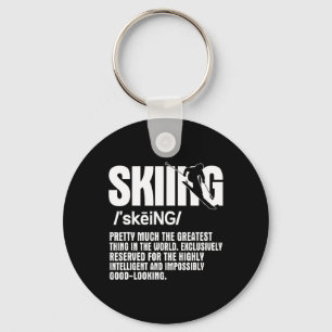 Alpine Ski Slope Downhill Skiing Skier Sports Grea Key Ring
