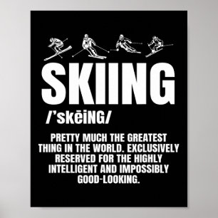 Alpine Ski Slope Downhill Skiing Skier Sports Grea Poster