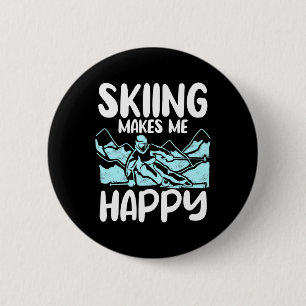 Alpine Ski Slope Downhill Skiing Skier Sports Make 6 Cm Round Badge