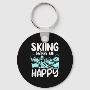 Alpine ski slope downhill skiing skier sports make key ring