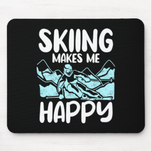 Alpine Ski Slope Downhill Skiing Skier Sports Make Mouse Mat