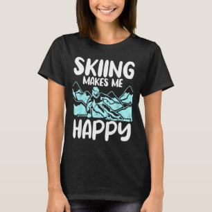 Alpine ski slope downhill skiing skier sports make T-Shirt