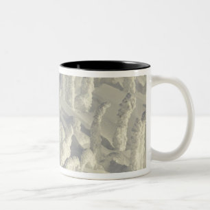 Alpine Skier in thick snowghosts at Big Two-Tone Coffee Mug