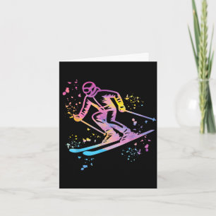 Alpine skier winter sports nordic skiing Alpine sk Card
