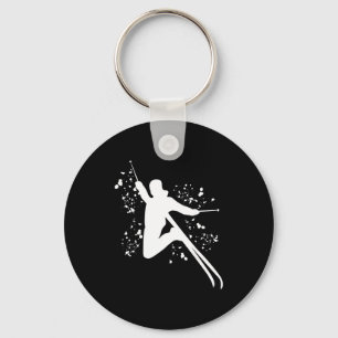 Alpine skier winter sports nordic skiing Alpine sk Key Ring