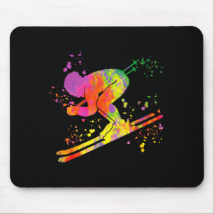 Alpine skier winter sports nordic skiing Alpine sk Mouse Mat