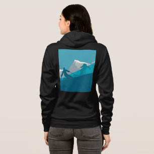 Alpine Skiers Downhill Skiing Black Hoodie