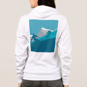 Alpine Skiers Downhill Skiing White Hoodie