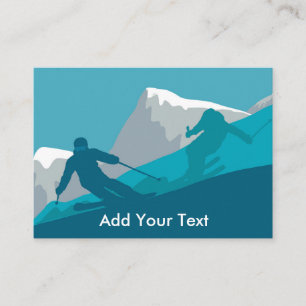 Alpine Skiers Freestyle Skiing Enclosure Card