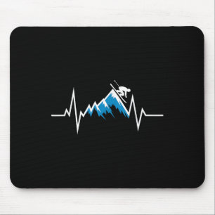 Alpine Skiing Heartbeat Skiing Enthusiast Mouse Mat