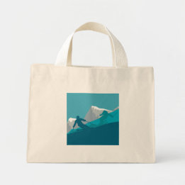 Alpine Skiing Mini Tote Bag
