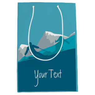 Alpine Skiing  Personalised Medium Gift Bag