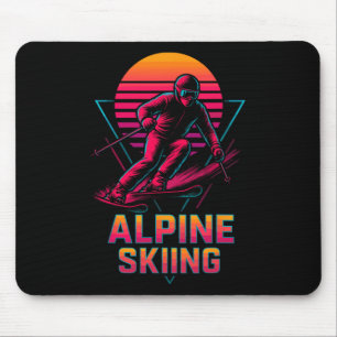 Alpine Skiing Retro Mouse Mat