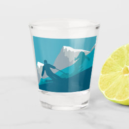 Alpine Skiing Shot Glass