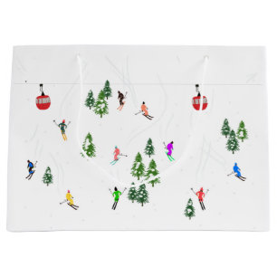  Alpine Skiing   Ski Holiday Skiers Winter  Large Gift Bag
