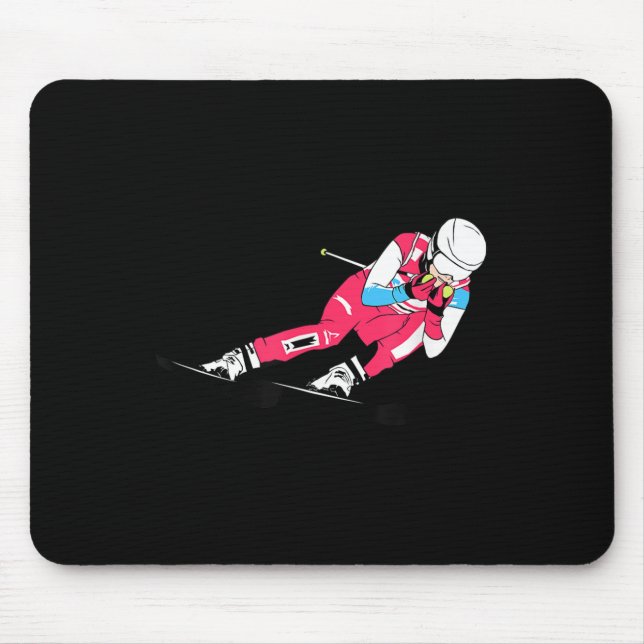 Alpine Skiing Ski Racing Skier Ski Downhill  Mouse Mat (Front)