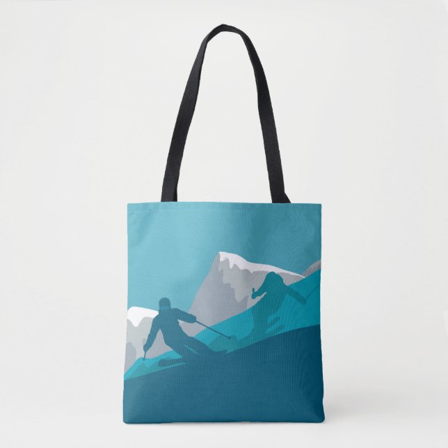 Alpine Skiing Tote Bag (Front)