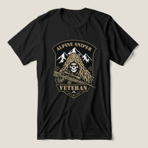 Alpine Sniper Veteran Mountain Skull Tri-Blend Shirt