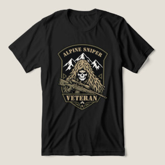 Alpine Sniper Veteran Mountain Skull Tri-Blend Shirt
